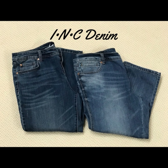 INC International Concepts Denim - 2 Pairs of I•N•C Denim Cropped Jeans - Size: 14